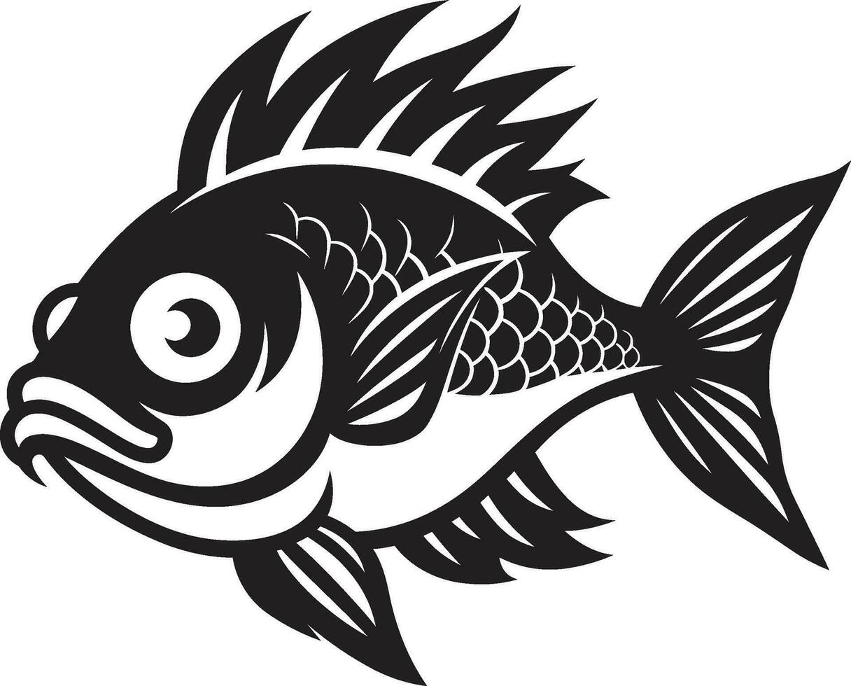 océanos en contorno vector pescado esqueleto diseño pirata pureza pescado esqueleto vector icono