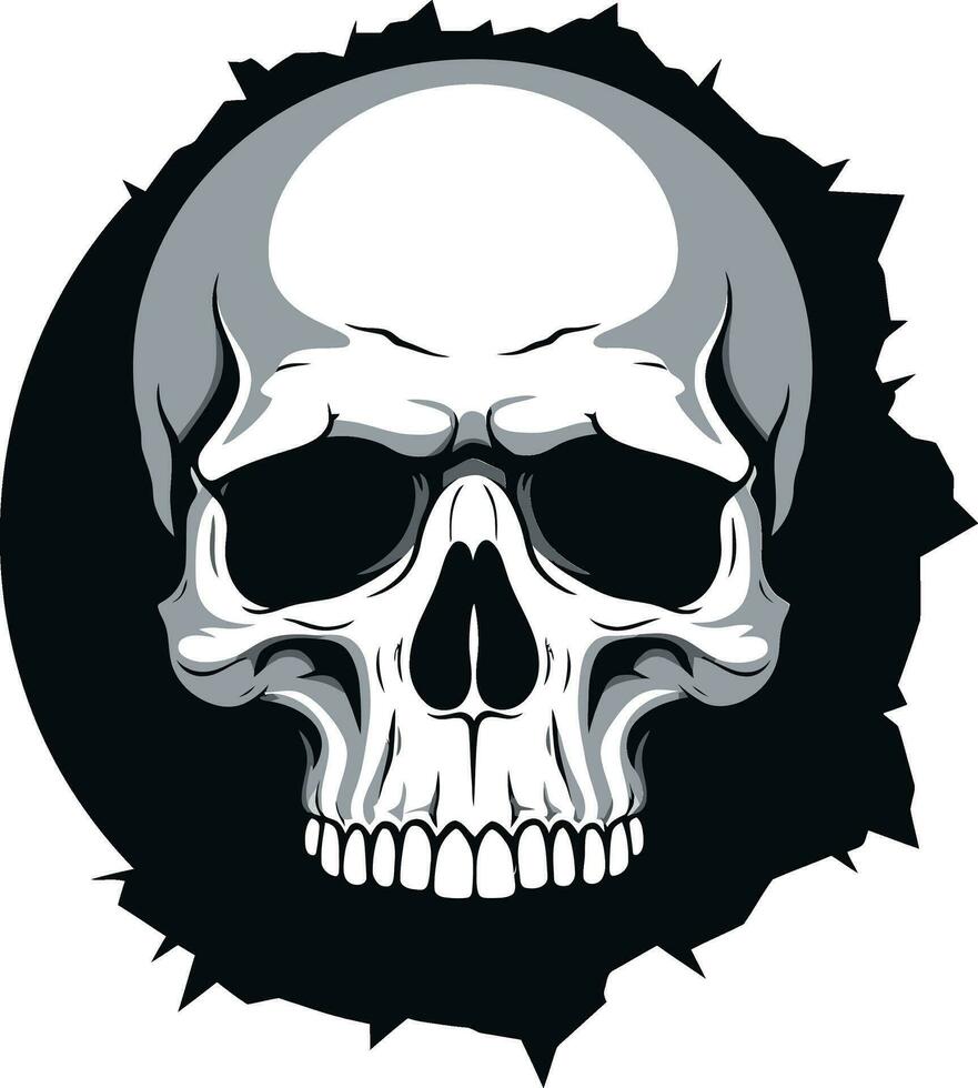 Dark Secrets Revealed Skull in Cracked Wall Mystical Gaze The Emerging(00)