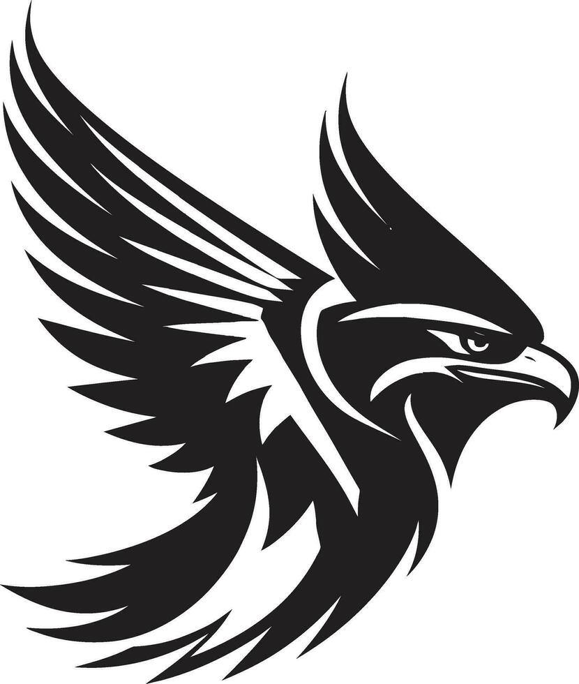 negro y negrita icónico águila vector símbolo real rapaz águila logo en monocromo