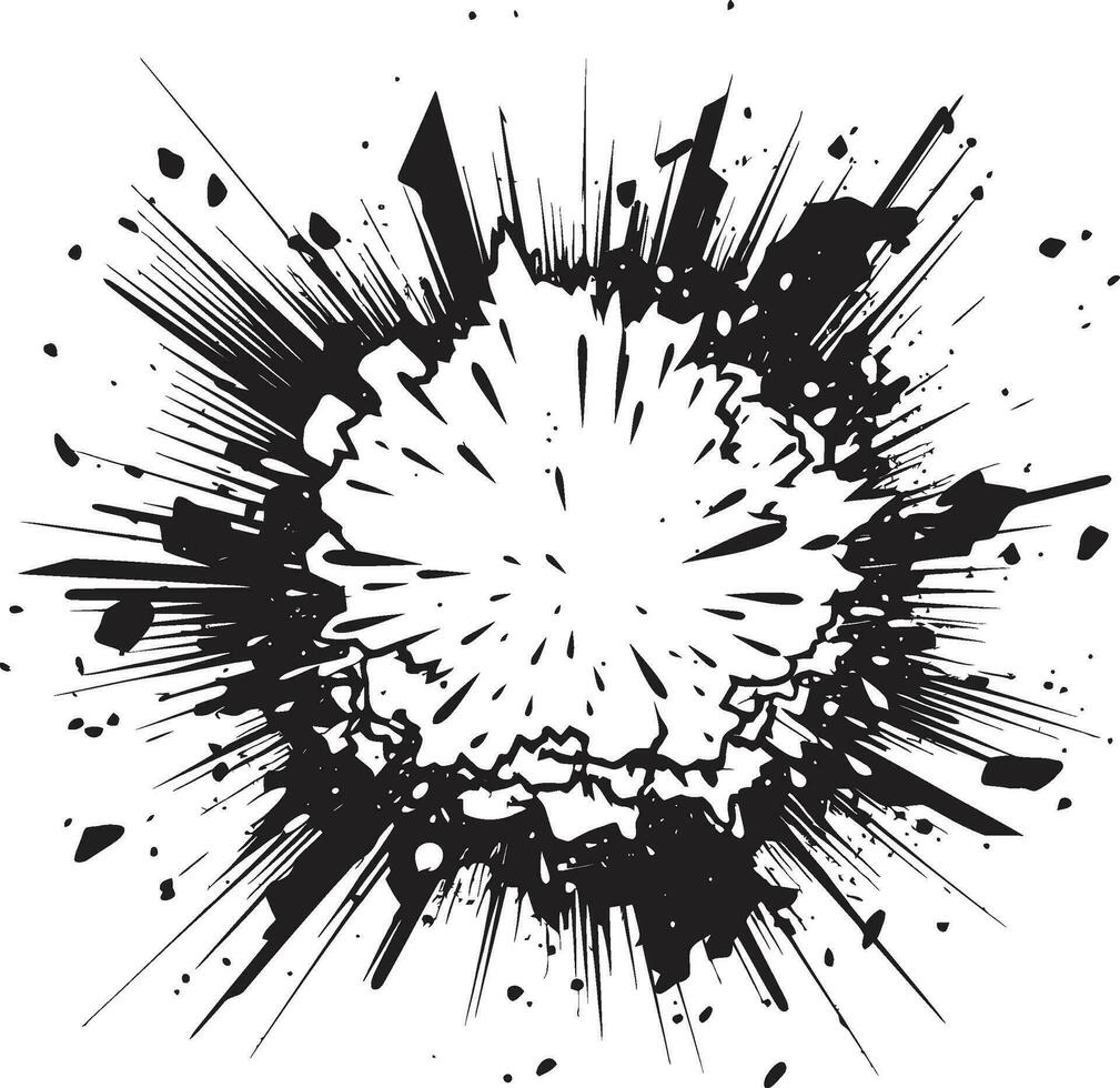 Vector Artistry Unveiled Comic Explosion Emblem Explosive Impact Black Comic Explosion Icon in Vector