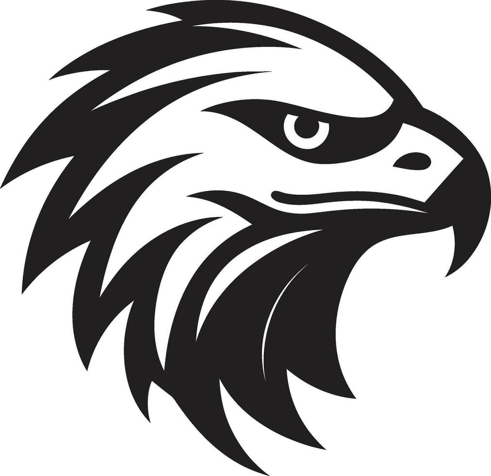 plumado majestad águila vector icono altísimo águila negro emblema