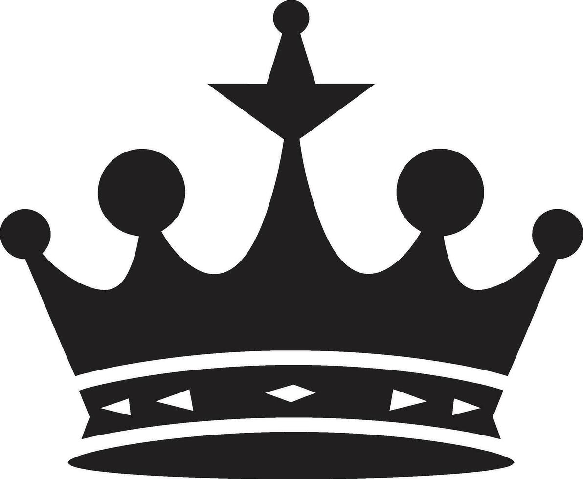 real influencia negro corona icono en vector elegante autoridad negro corona diseño logo