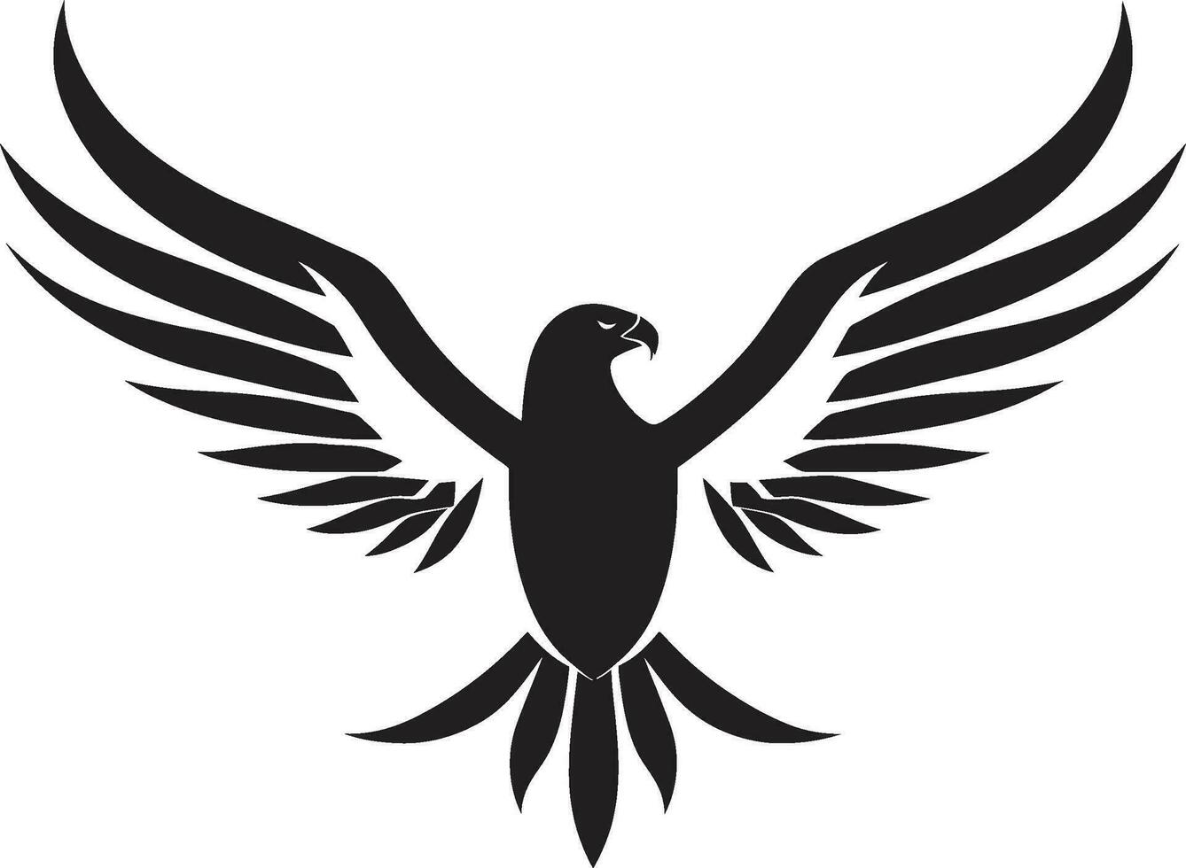 Vector Artistry Eagle Emblem Powerful Eagle Black Icon in Vector