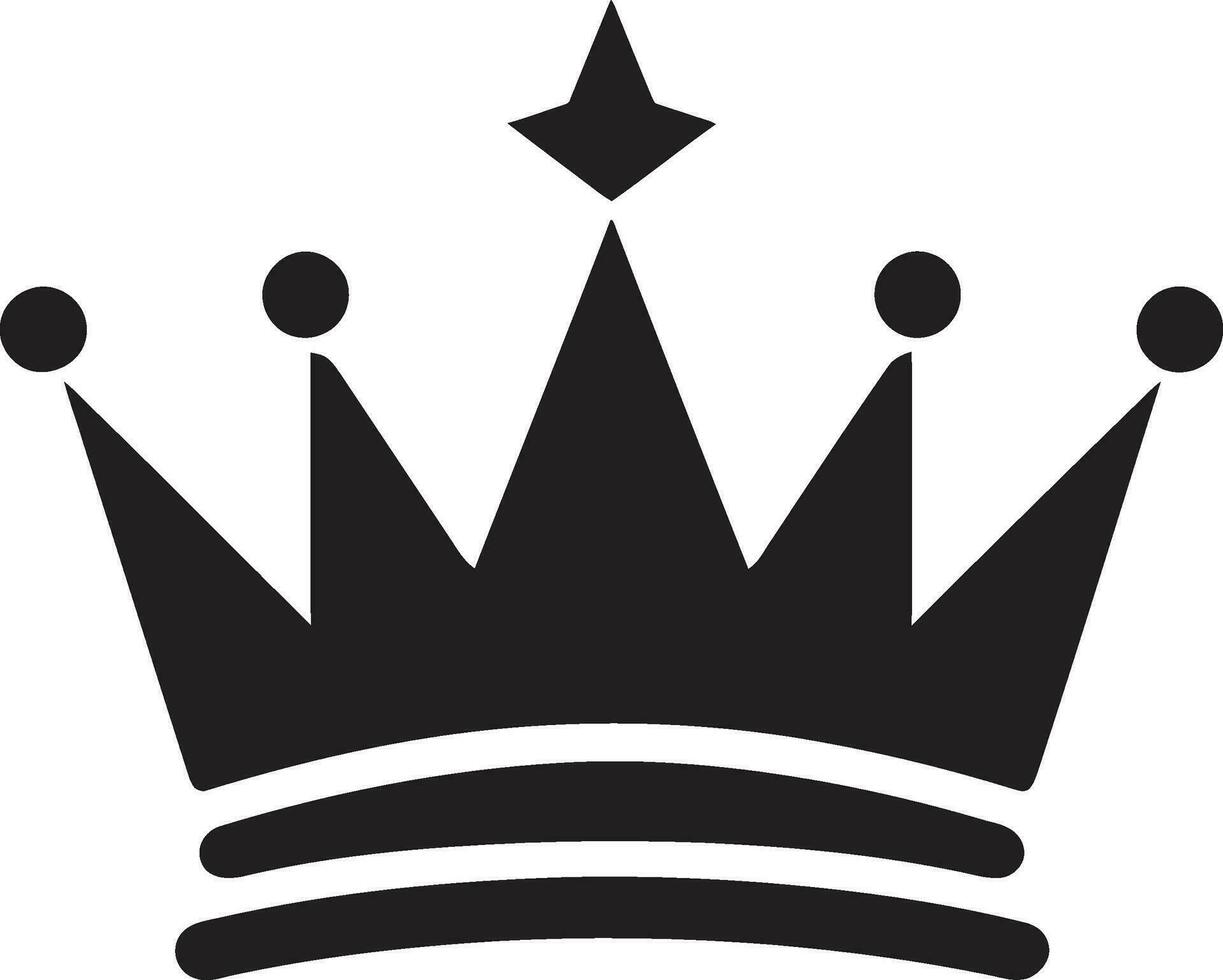 Crown of Distinction Black Logo Design Black and Exquisite Crown Vector Symbol