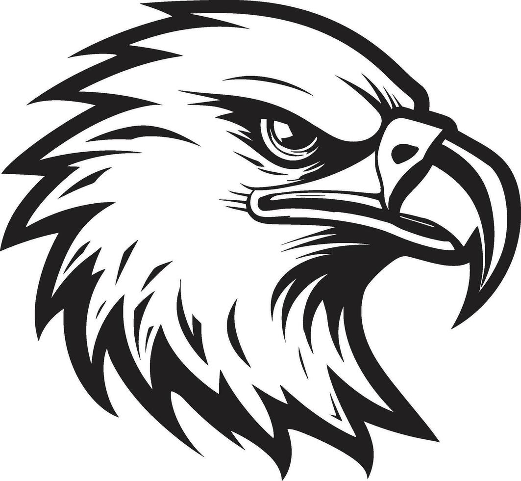 águilas elegancia emblema de poder en negro majestuoso águila negro logo icono vector