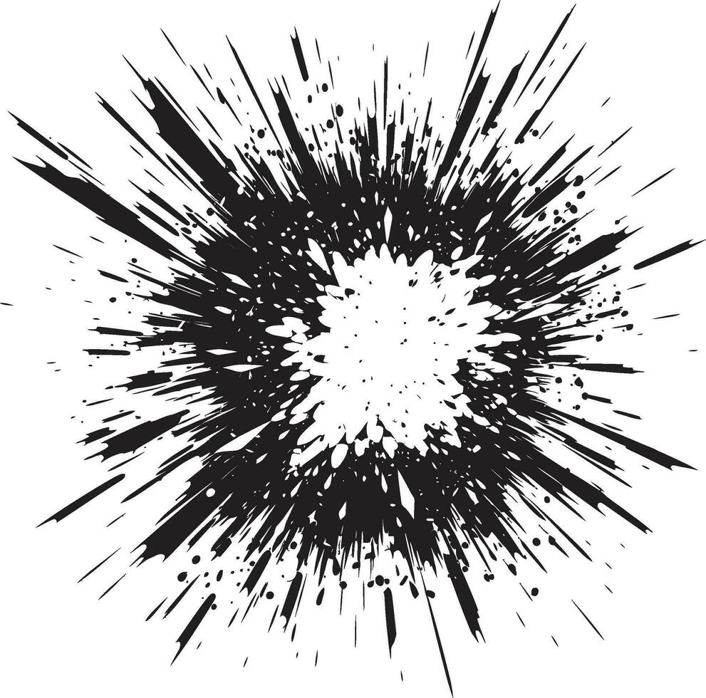 Black Beauty Comic Explosion Logo Mastery Exciting Explosion Black Vector Icon