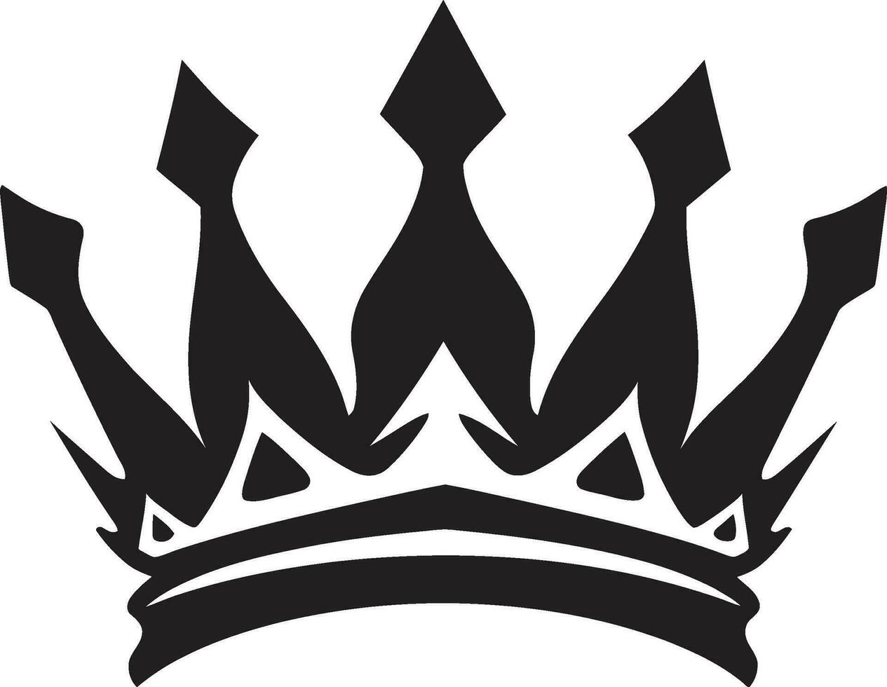 Crowning Achievement Black Crown Emblem Black Beauty Crown Logo Mastery vector