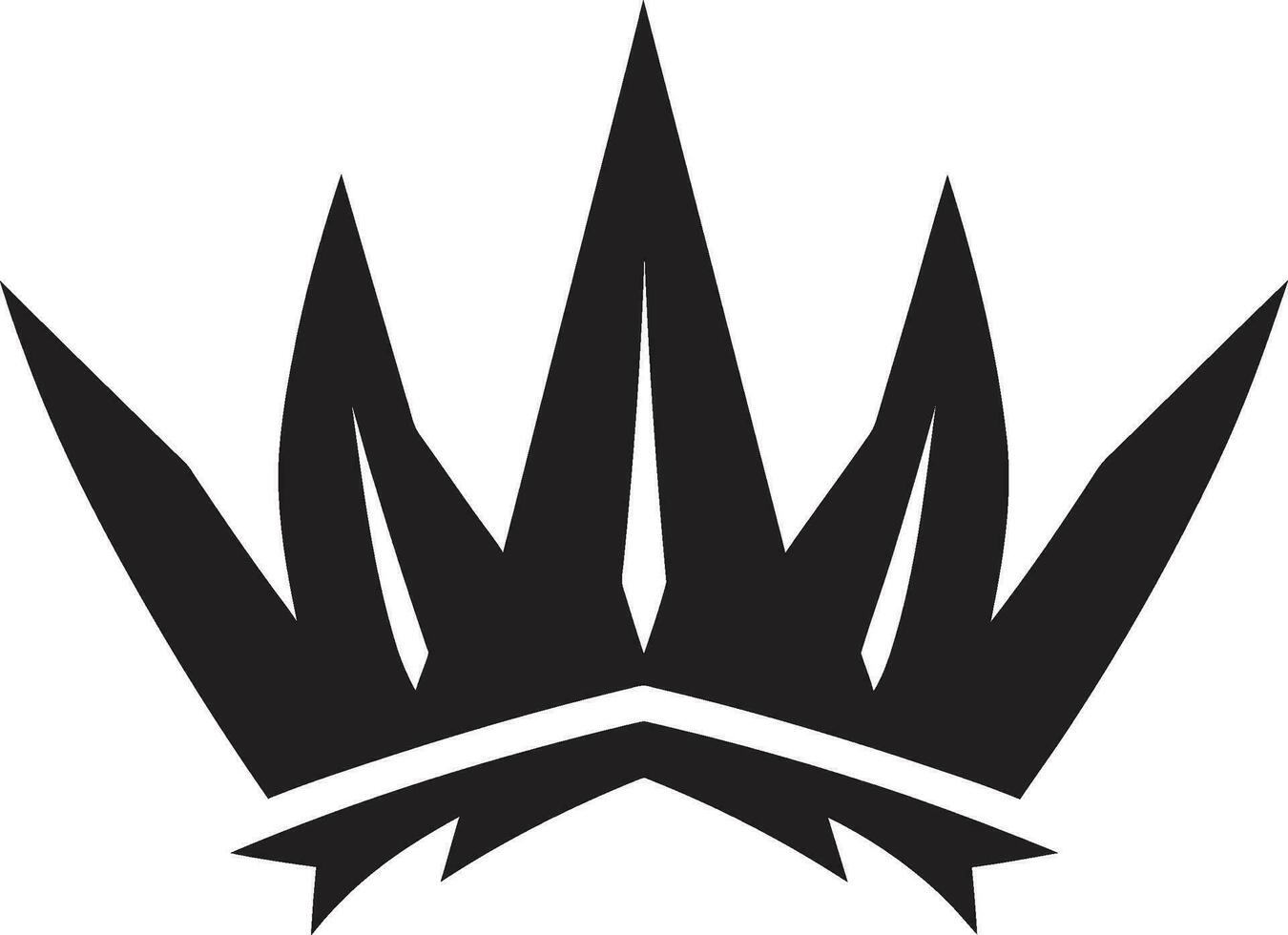 Majestic Monarch Crown Logo Symbol of Royalty Black Crown Vector Icon