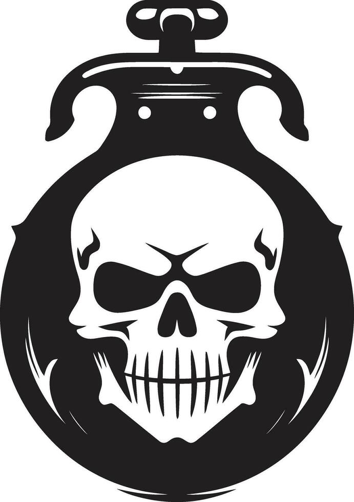 Infernal Skull Vector Devilish Symbol Design Nightmares Emblem Ghostly Skull Vector