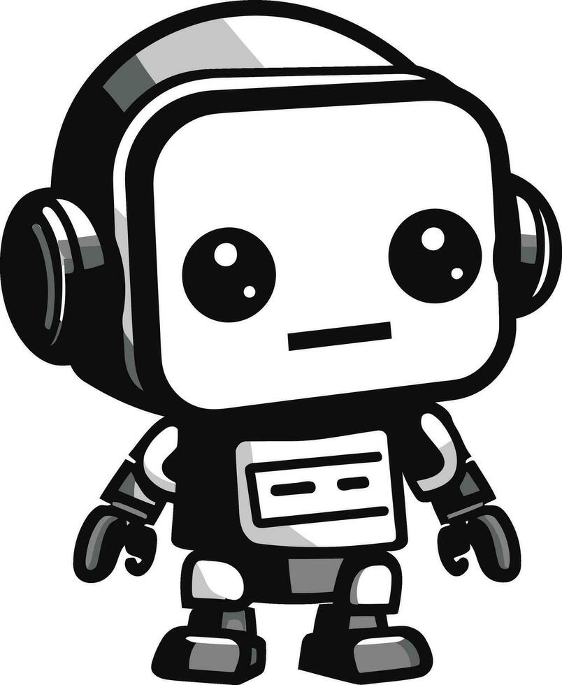Gizmo Gladiator A Miniature Robot Emblem Cosmic Commander A Space Age Mascot Logo vector