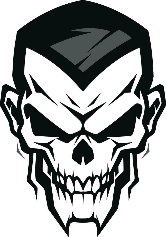 Skeletal Secret Mystic Vector Logo Vortex of Shadows Dark Skull Mark