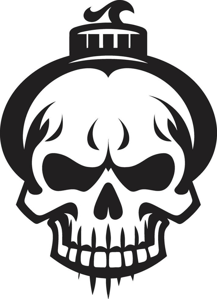 Mysterious Skull Etching Vector Emblem Phantom Skull Logo Shadowy Vector Artwork