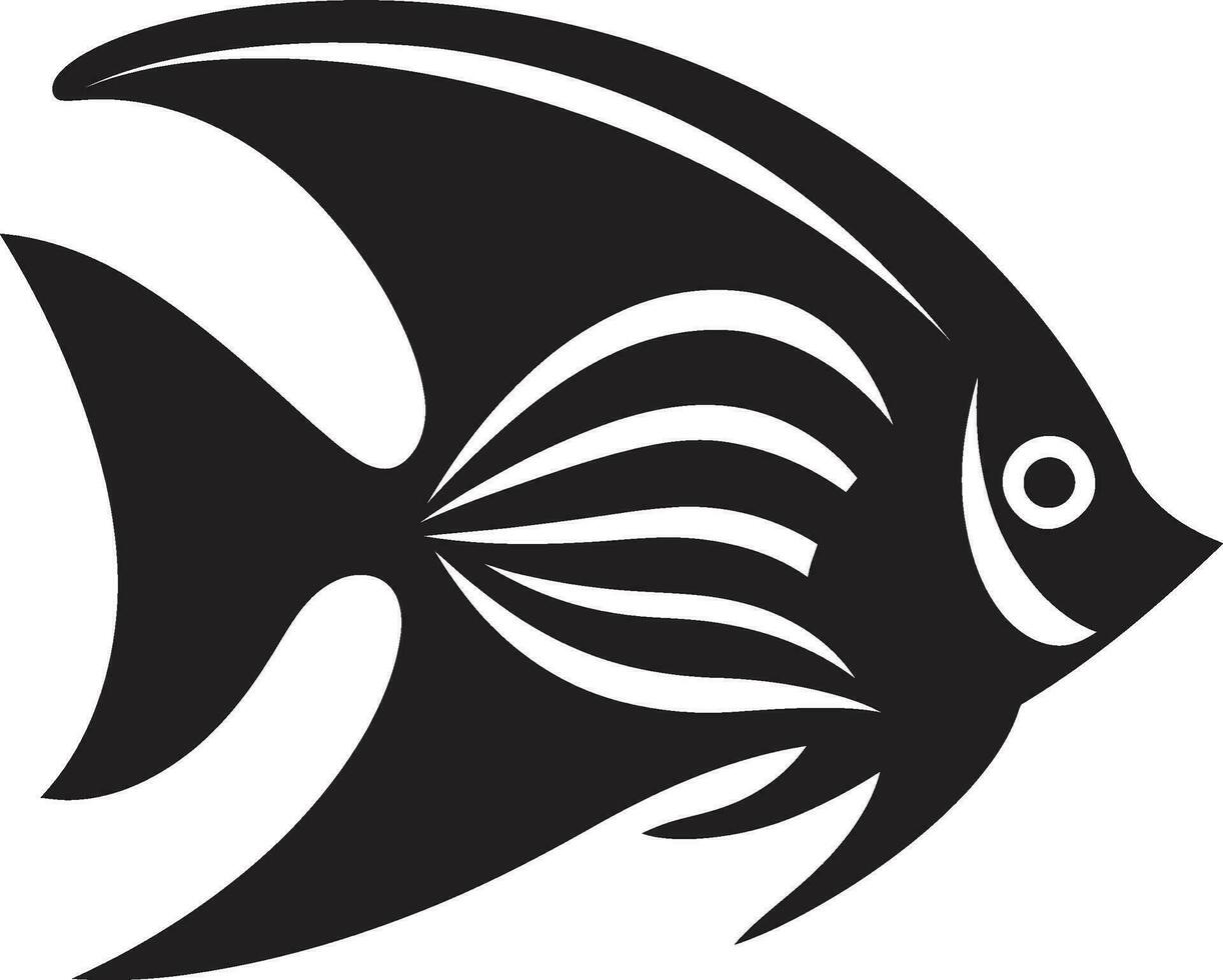 Vector Artistry Unleashed Black Angelfish Furious Spray Can Mascot Black Logo Vector Icon