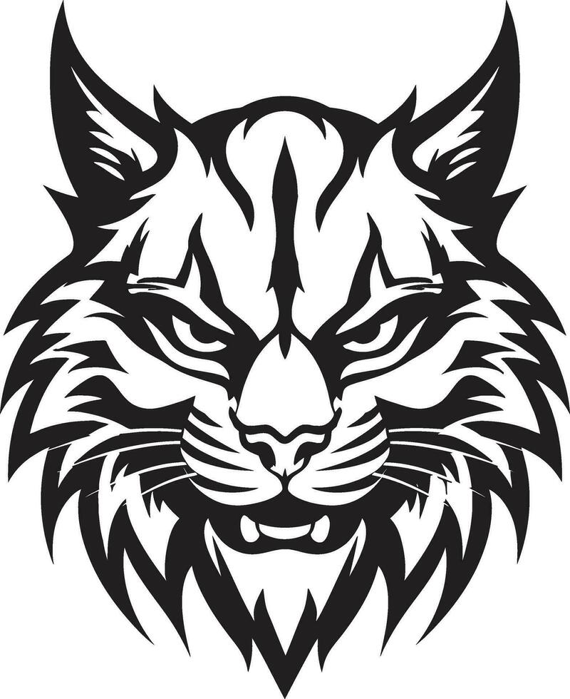 Bobcat Vector Design A Wild Predator Animal in a Vector Illustration Format Bobcat Wild Predator Animal Vector Design A Feral Cat with a Wild Spirit