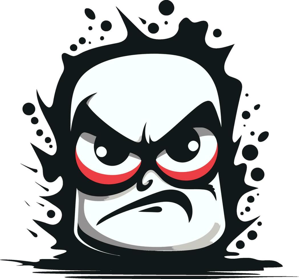 Spray Paint Rage Angry Logo Brilliance Aggressive Graffiti Icon Black Vector Mascot