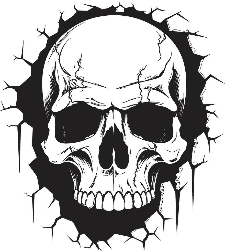 Unearthed Secrets The Enigmatic Vector Skull Icon Mystical Wall Intrigue A Skulls Cryptic Appearance