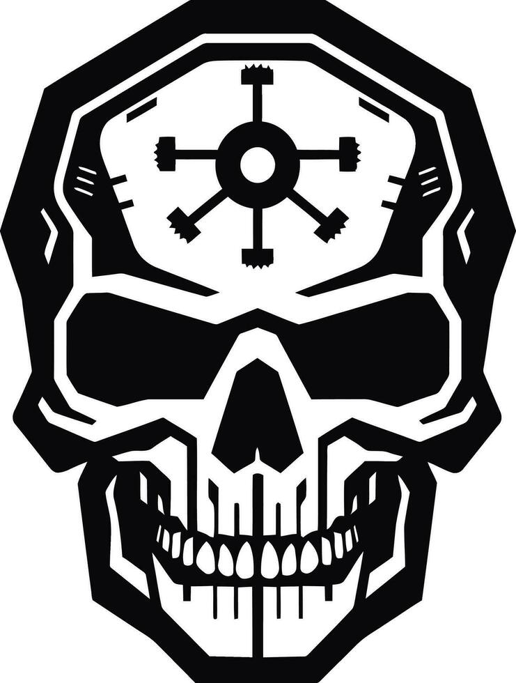 Vector Artistry The Skull of the Future Gothic Mechanical Skull A Gothic Industrial Vision