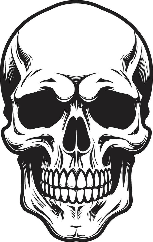 Elegance in Death The Haunting Symbol Abyssal Mystique An Ethereal Skull Head vector