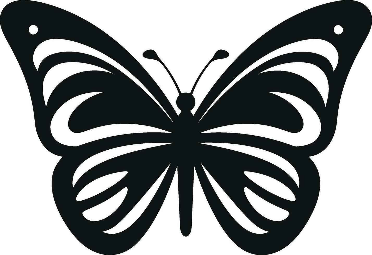 mariposa en oscuridad noir logo diseño esculpido elegancia negro vector mariposa