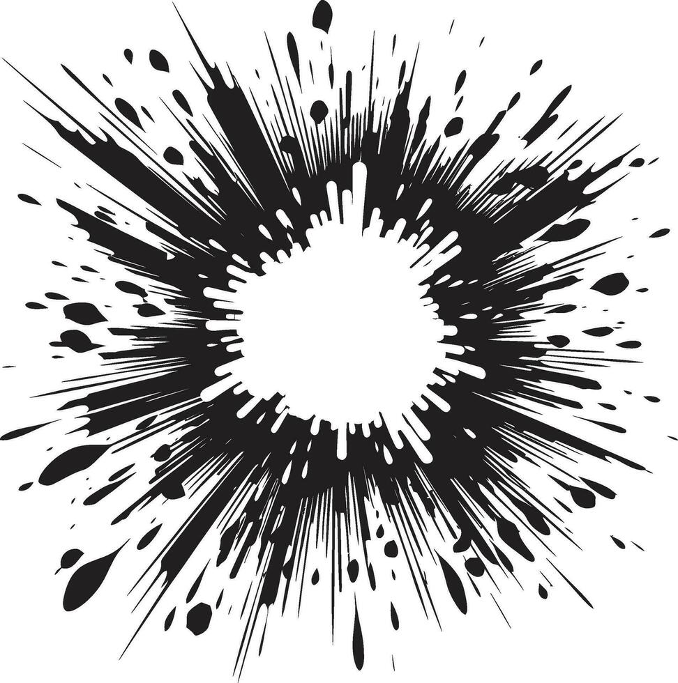 Kaboom Comic Design Explosive Emblem in Black Black Beauty Comic Explosion Logo Mastery vector