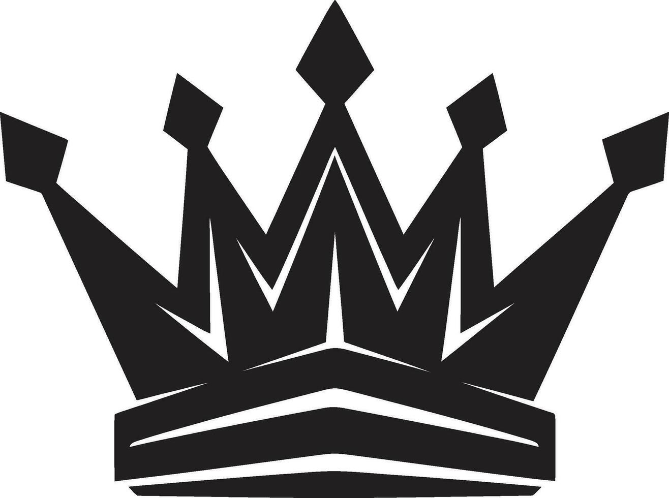 Vector Artistry Redefined Crown Emblem Imperial Splendor Black Logo with Crown