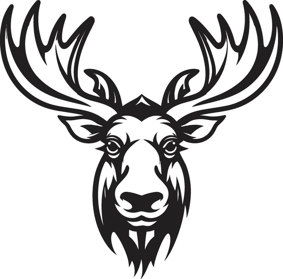 Majestic Moose Emblem with Timeless Appeal Moose Majesty with Majestic Flair vector