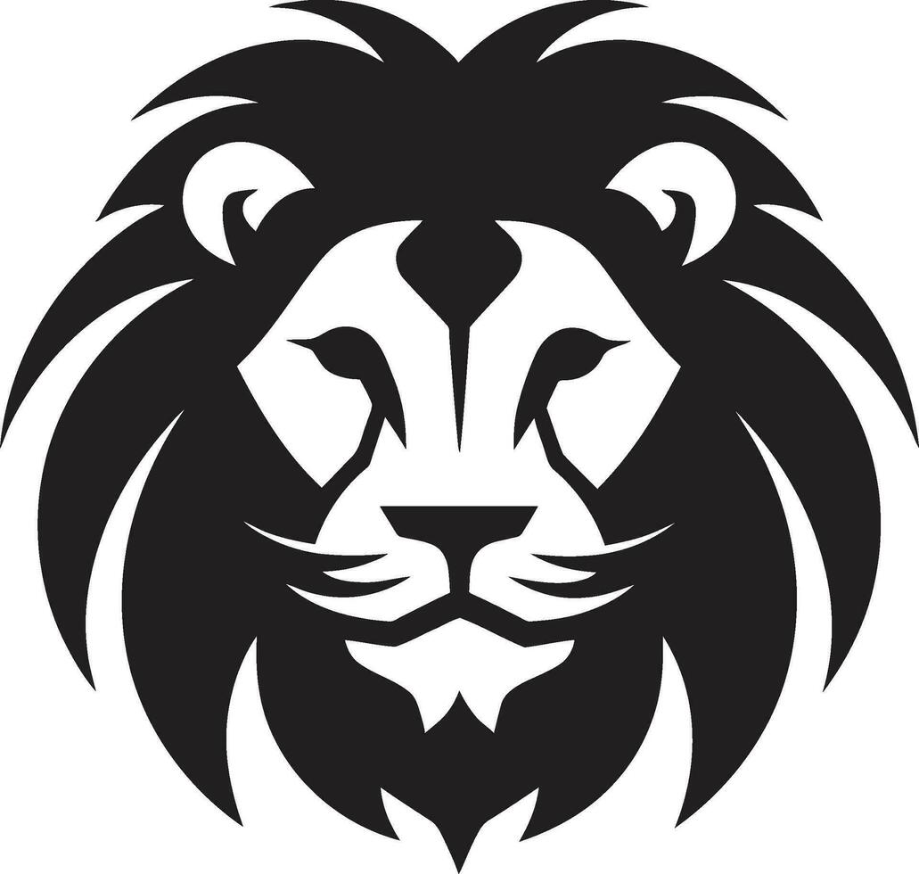 Lions Echo A Vector Logo in Black Darkened Dominance Black Lion Heraldry