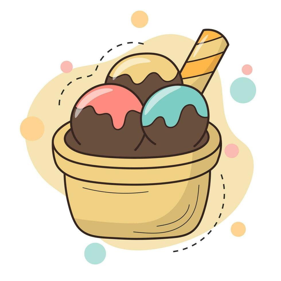 vector de helado