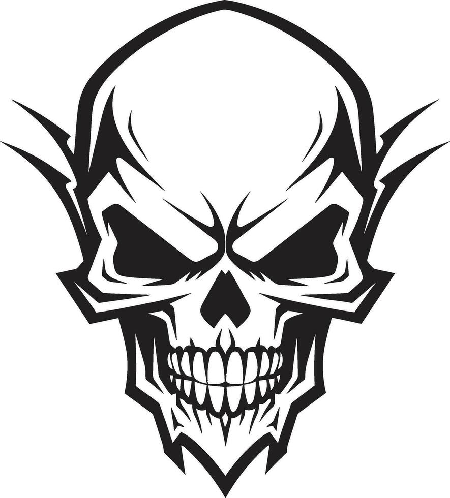 Shadowed Enchantment Brooding Vector Art Cryptic Reverie Eerie Skull Mark