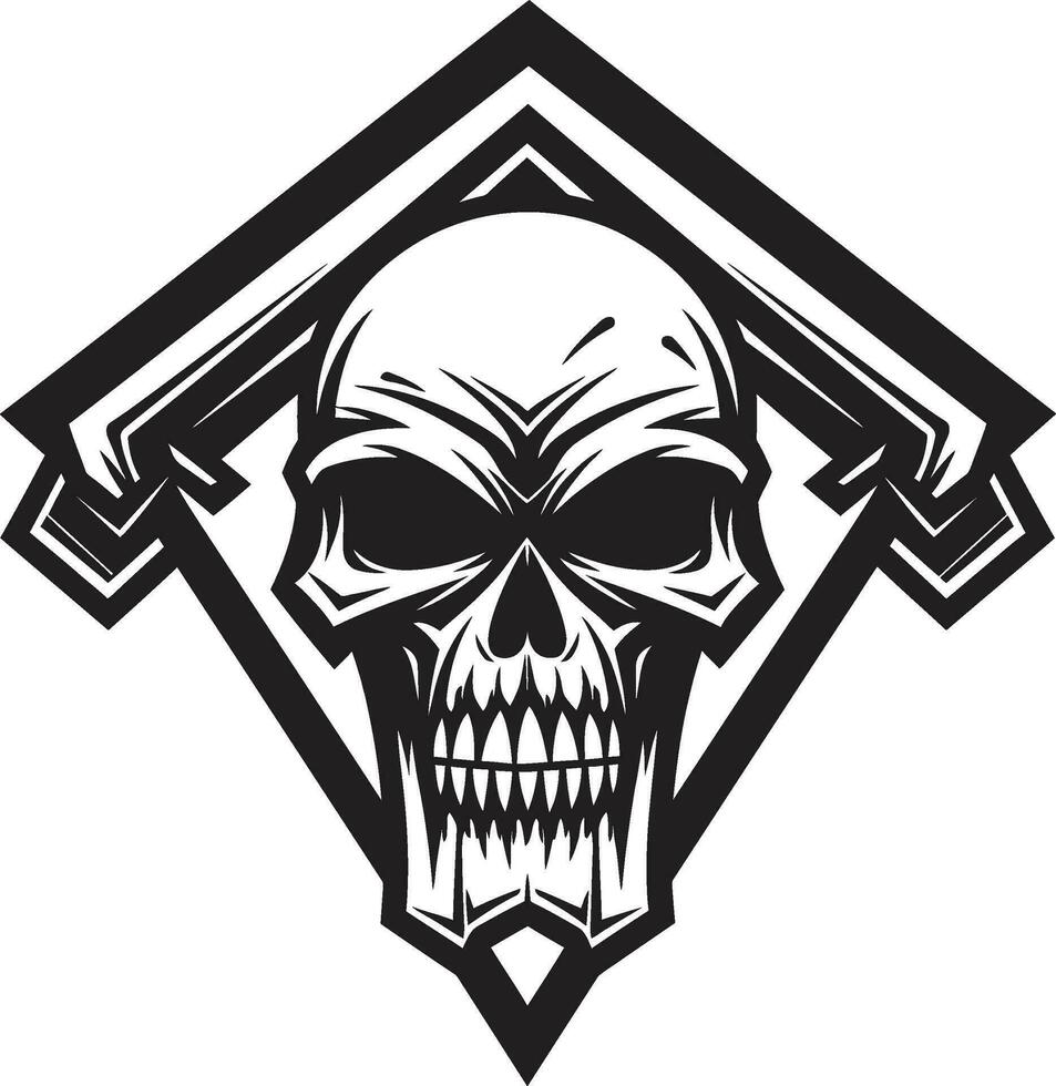 Epic Skull Silhouette An Ethereal Emblem Shadowed Fate The Brooding Skull Symbol vector