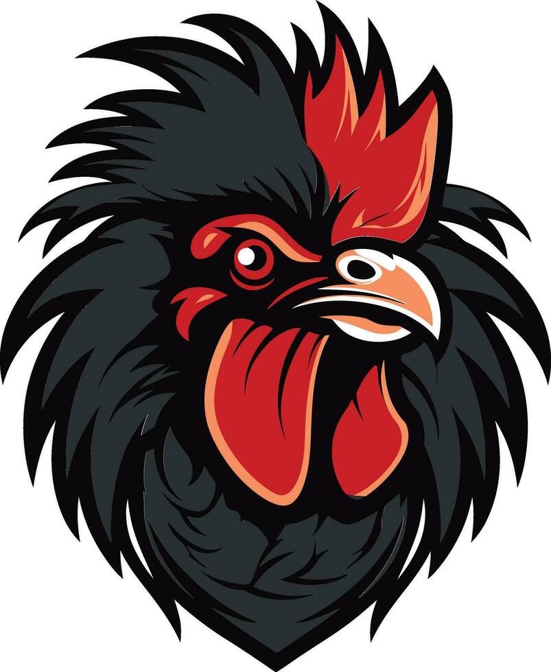 Bold Black Symbol A bold and impactful rooster logo Sleek Rooster in Motion An icon that captures the essence of movement vector