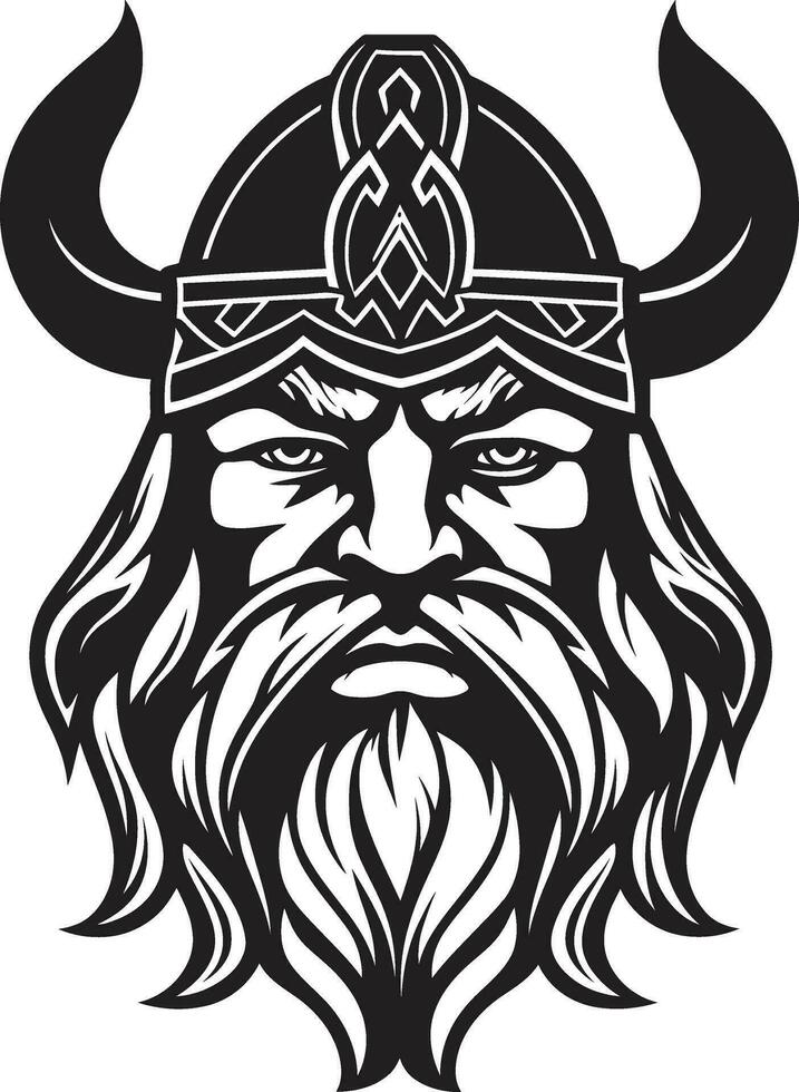 Nordic Navigator A Seafaring Viking Mascot Berserker Brotherhood A Fierce Viking Icon vector