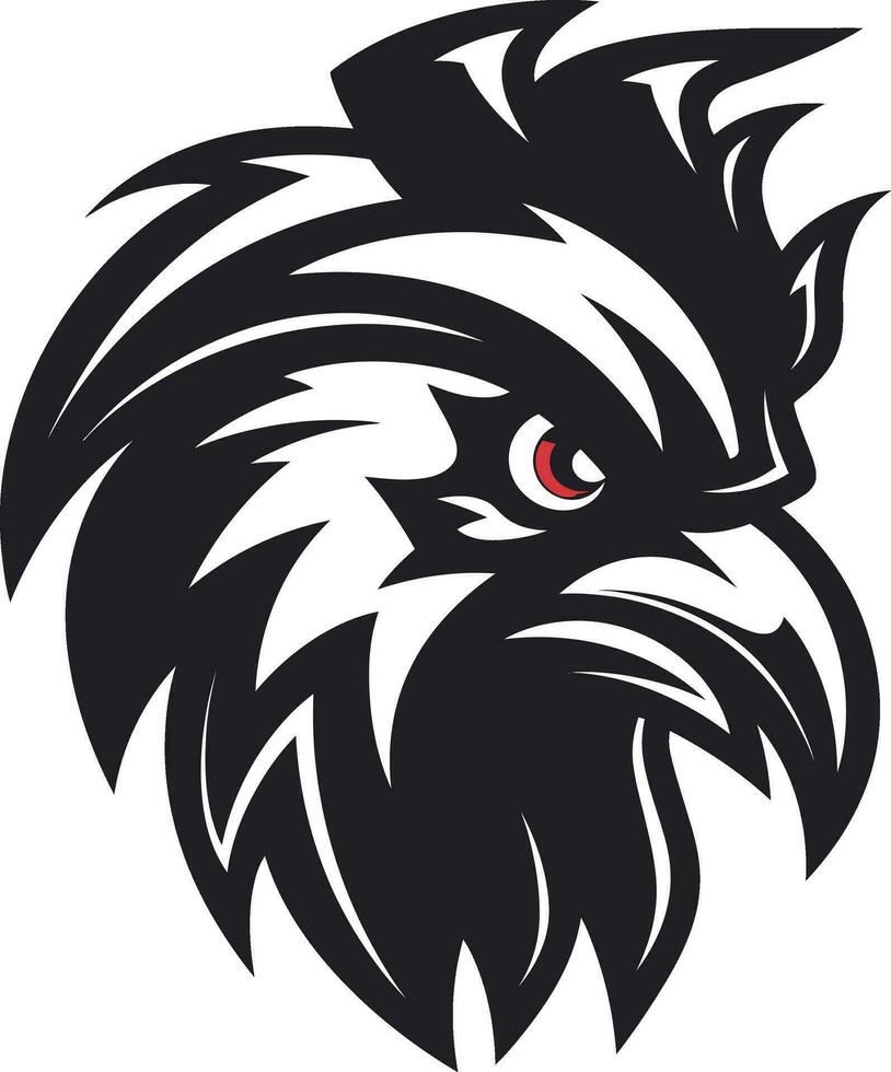 Bold Rooster Vector Emblem Rooster Symbol with a Twist