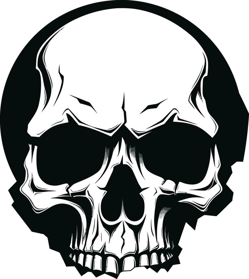 Emerging Skull The Dark Secrets Unveiled Revealing the Unknown Skull in Cracked Wall vector