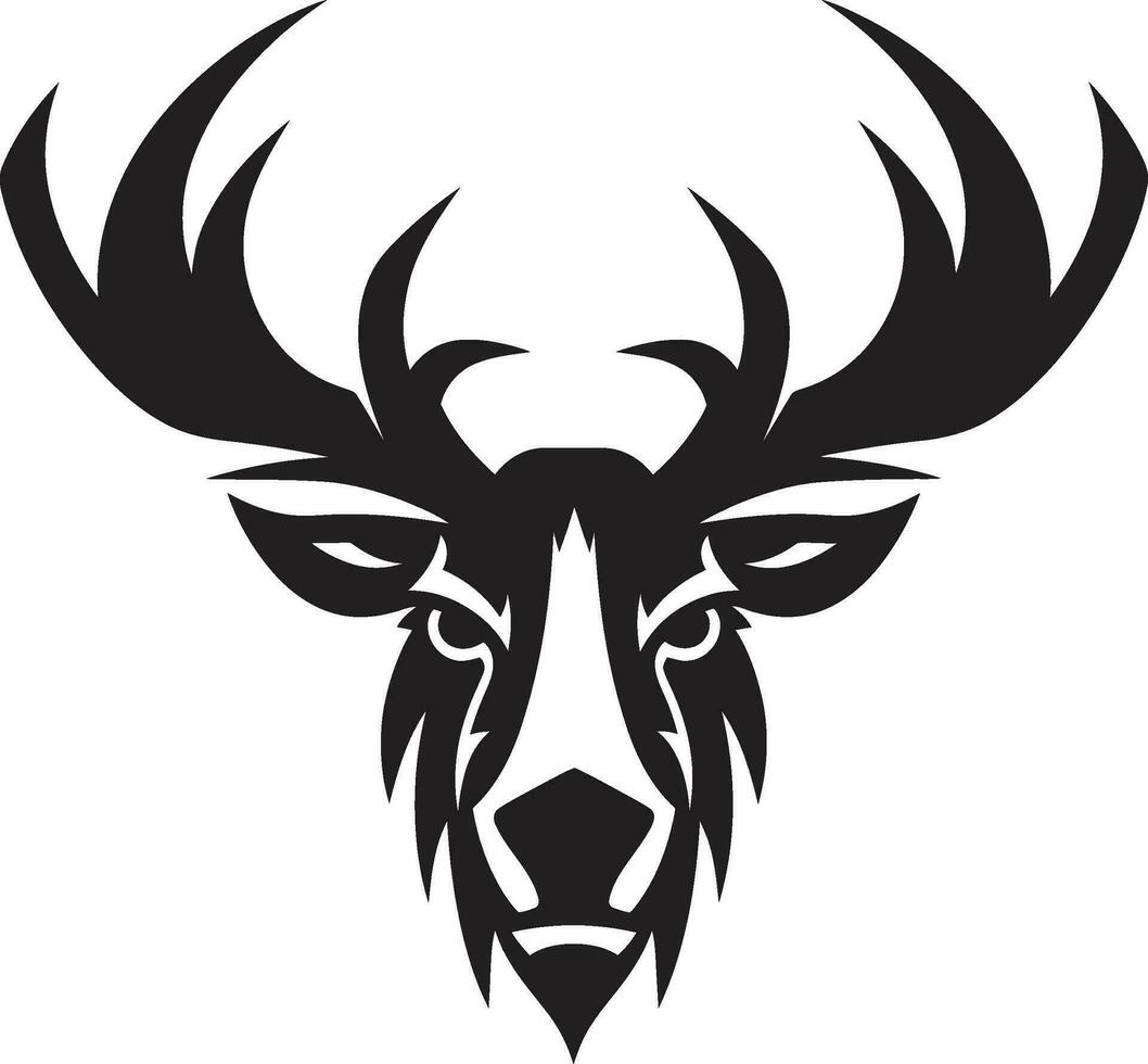 Elegant Moose Icon in Vector Sleek Moose Emblem Design