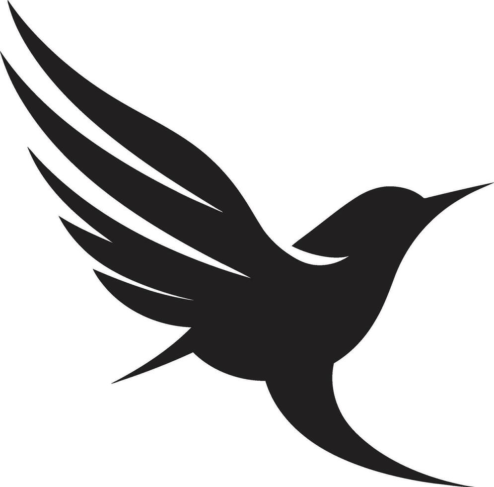 Swift Swallow Silhouette Graceful Woodpecker Emblem vector