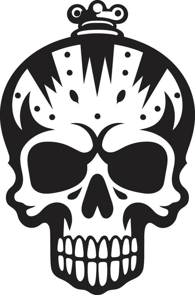 Nocturnal Whispers Dark Vector Head Elegance in Darkness Brooding Skull Symbol