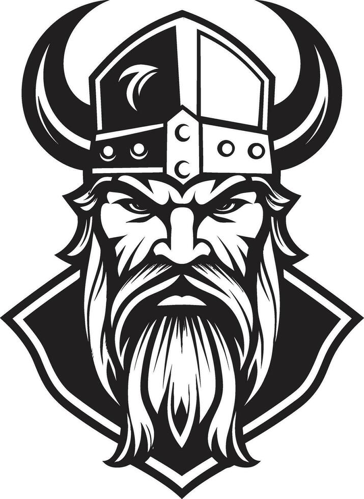 Viking Valor A Stylish Vector Emblem Shieldbearers Legacy A Viking Guardian Mascot