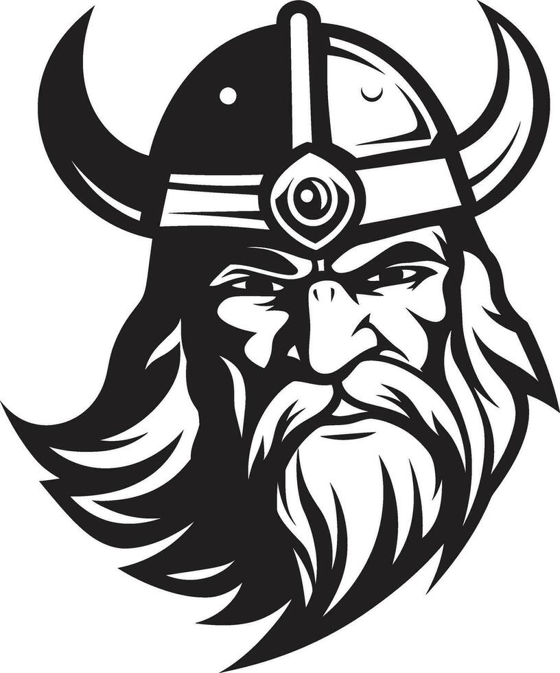 The Helm of Valor A Viking Guardian Icon Frosty Marauder A Viking Emblem of Ice vector