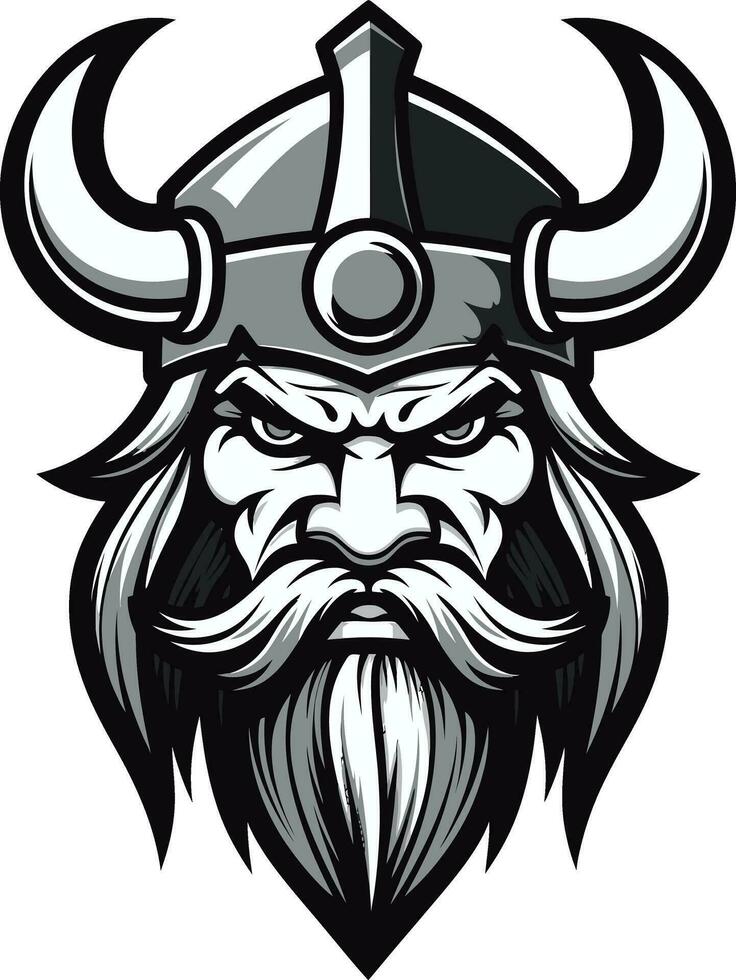 Nordic Navigator A Seafaring Viking Mascot Runebound Raider A Viking Mascot in Vector