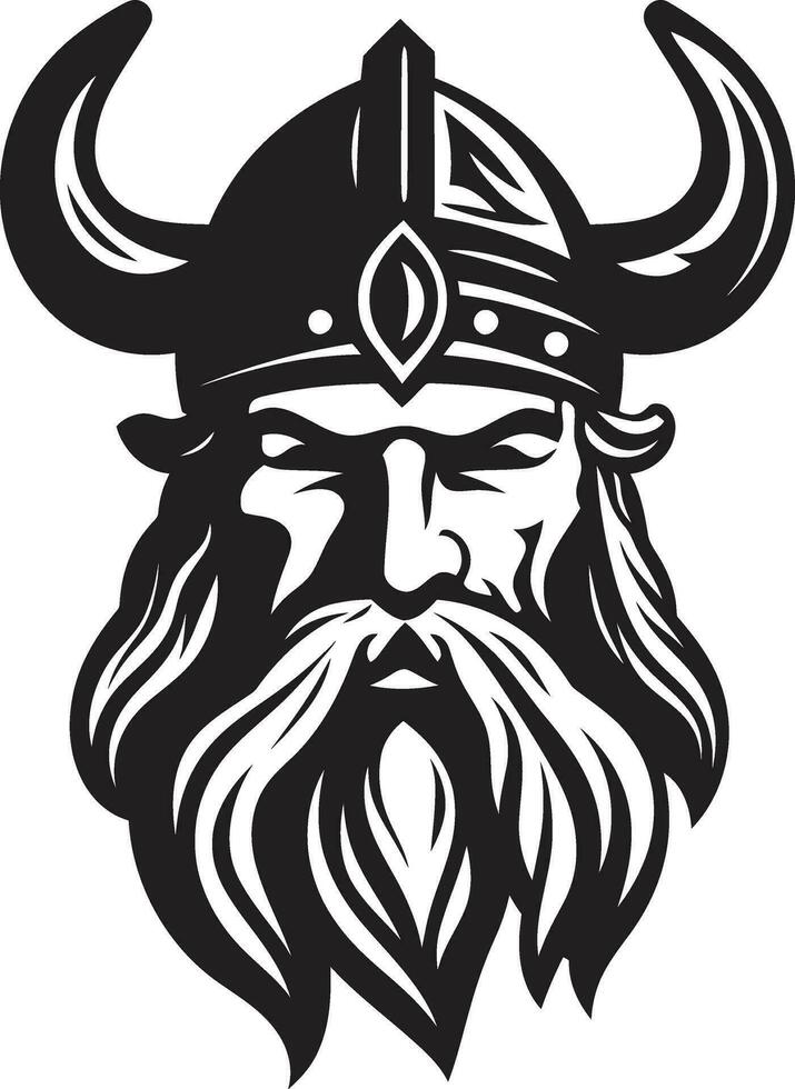 el timón de cascos un vikingo guardián icono escarchado merodeador un vikingo símbolo de hielo vector