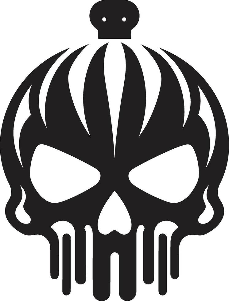 Ink Black Skull Symbol Vector Artistry Occult Skull Concept Dark Vector Image