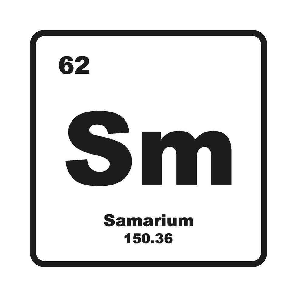 Samarium element icon vector