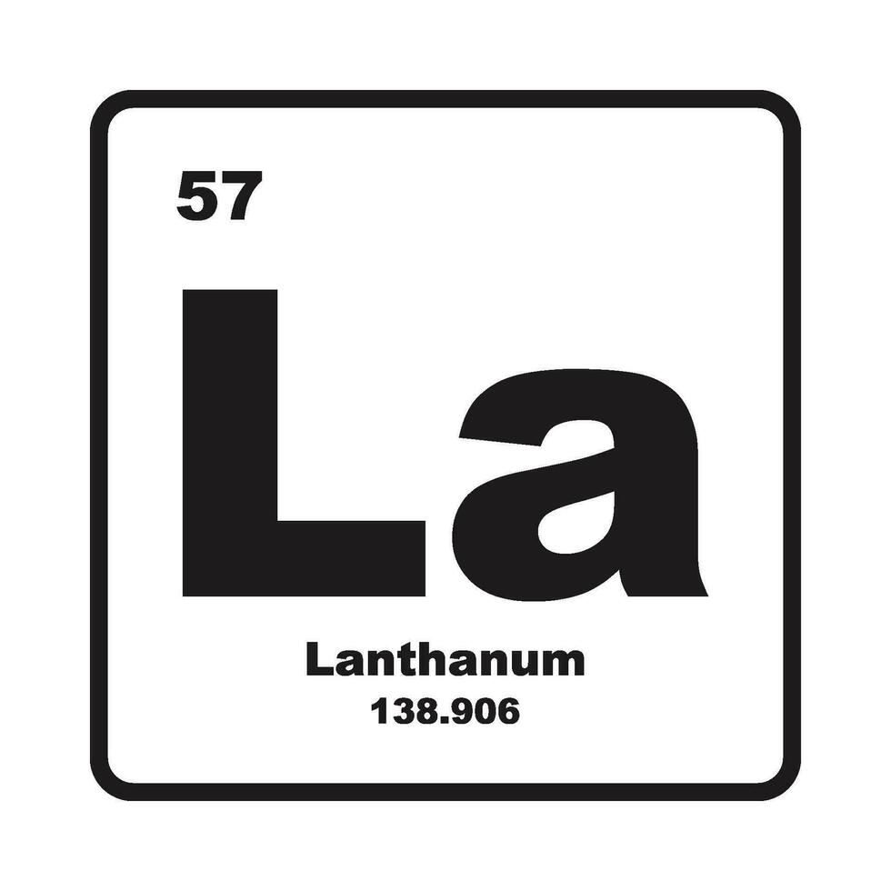 Lanthanum element icon vector
