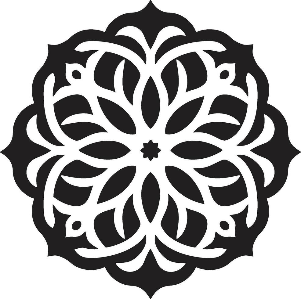 Arábica magia floral losas en vector icono vector arte en monocromo Arábica floral logo