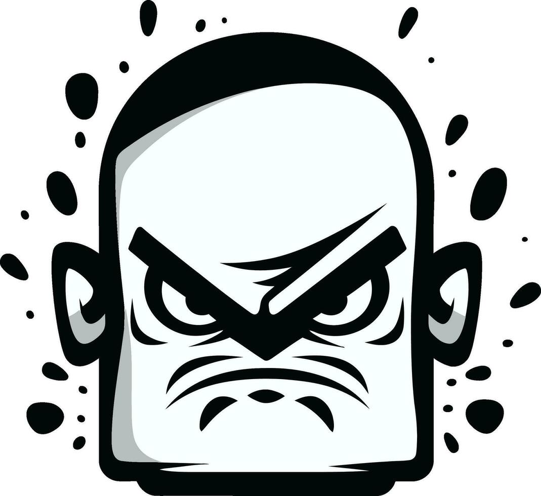 Aggressive Graffiti Emblem Black Vector Icon Angry Spray Can in Black Logo Brilliance