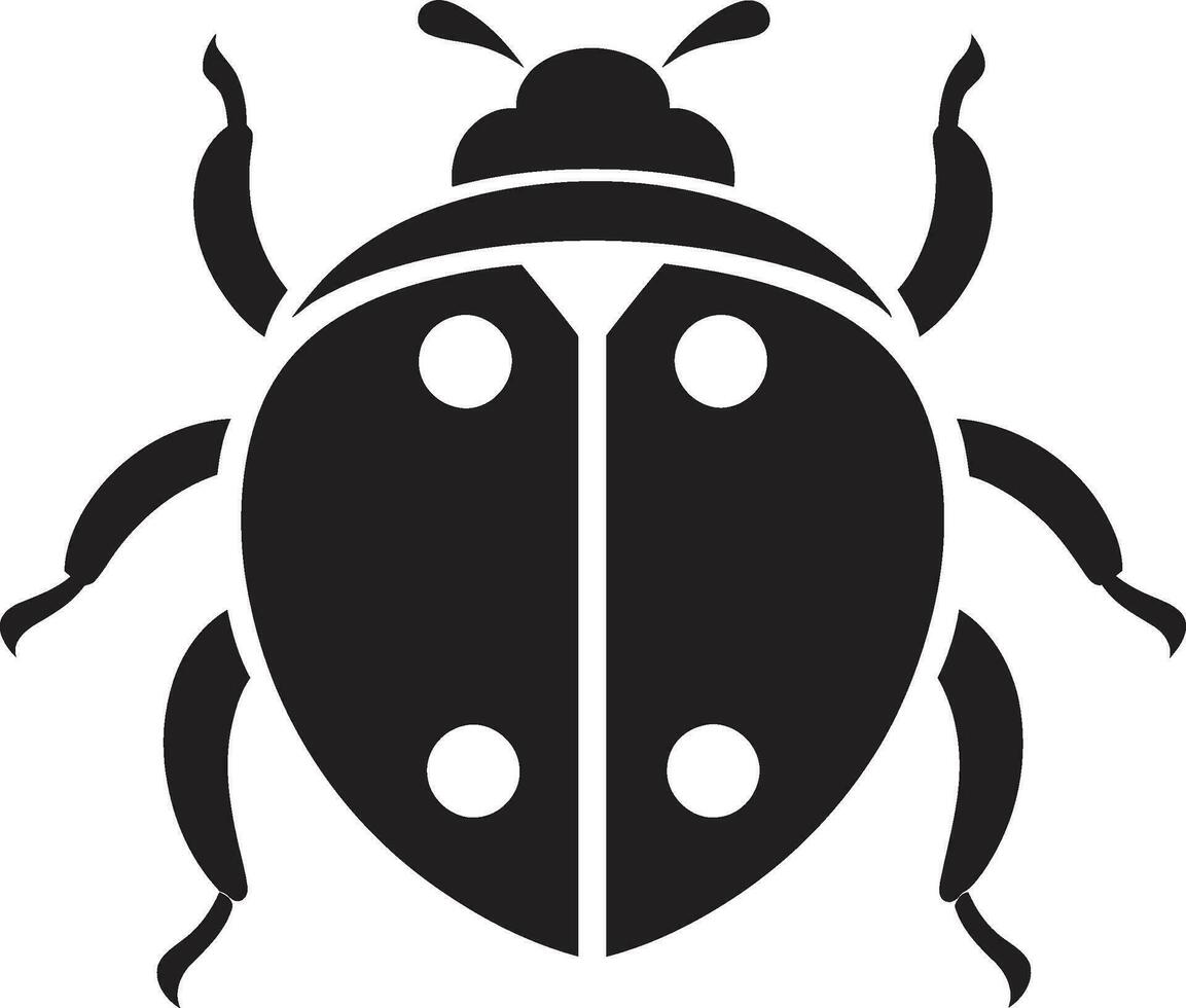 Timeless Monochrome Marvel Ladybug Silhouette Eyes of Grace Ladybug Profile of Simplicity vector