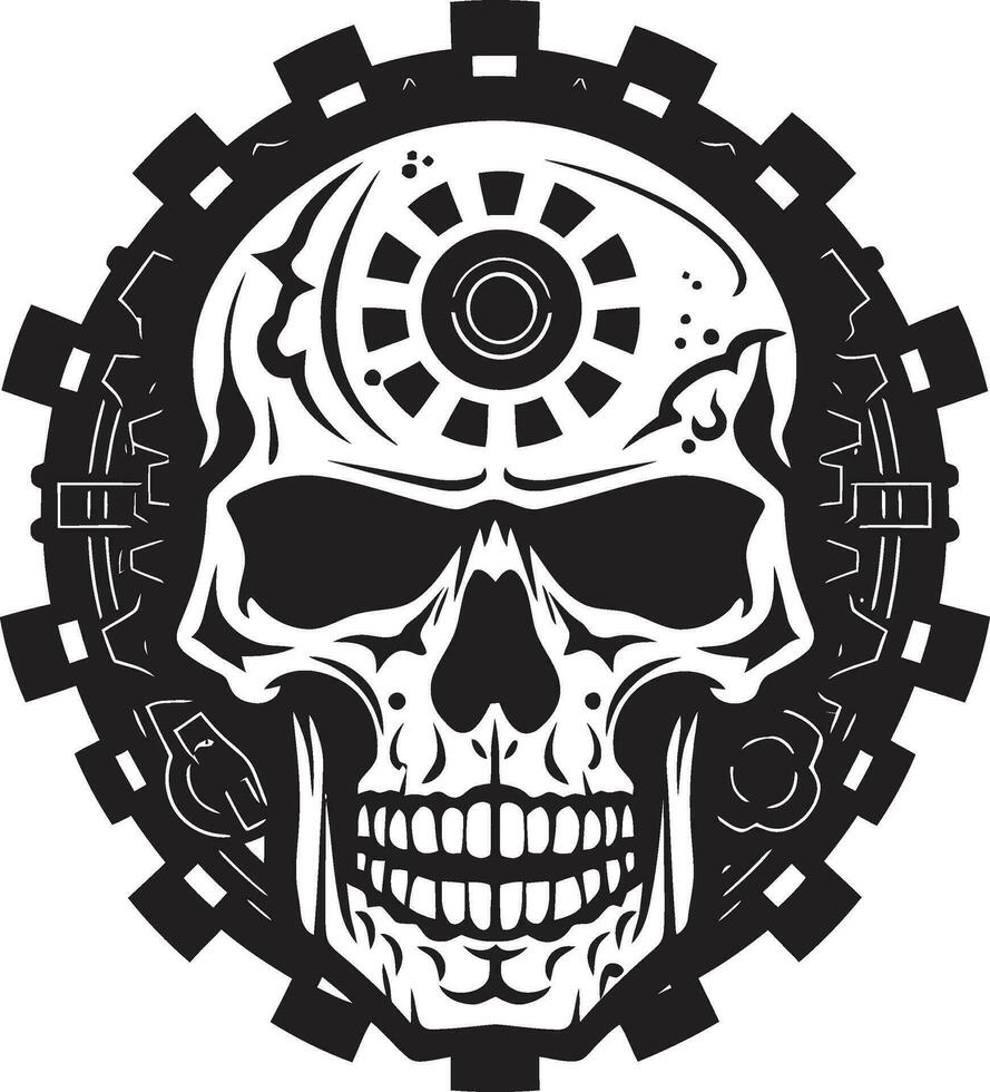 Steampunk inspired Cyber Skull A Timeless Revolution Robotic Mechanical Skull Where Technology Meets Aesthetics vector