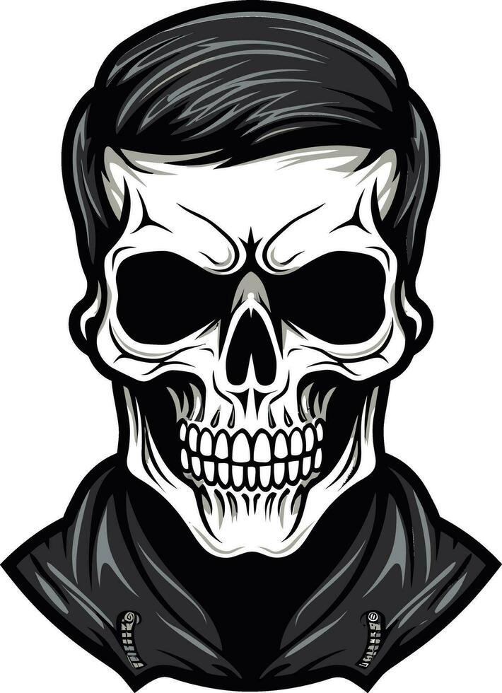 Vortex of Despair A Mysterious Emblem Sinister Sorcery An Eerie Skull Art vector