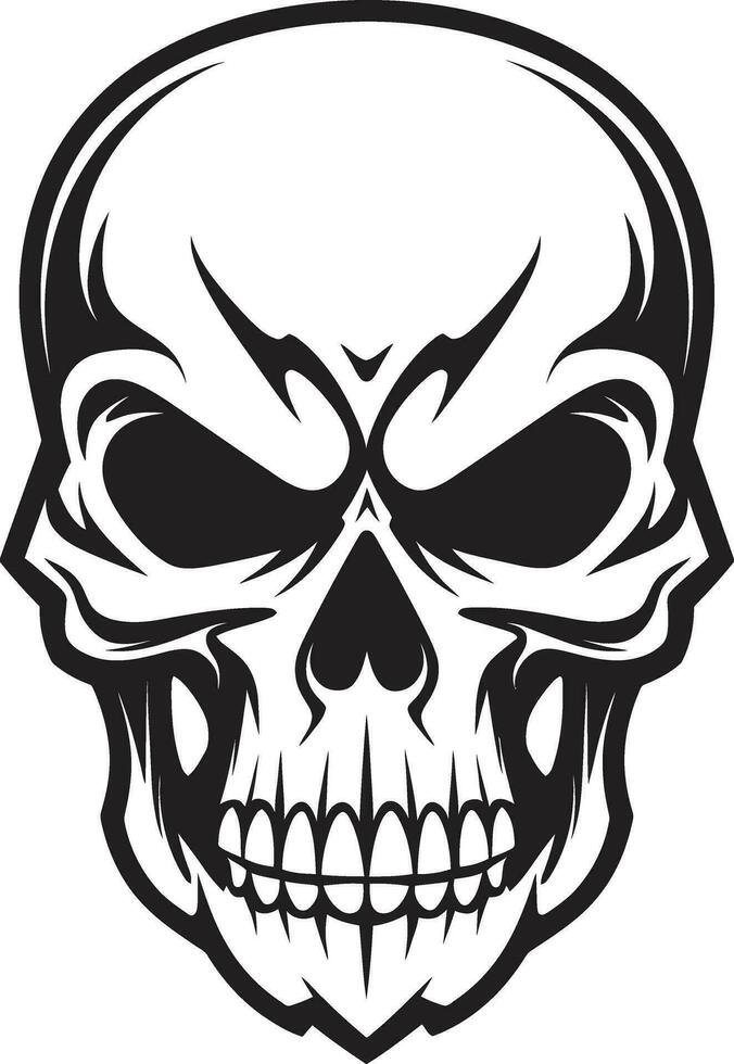 Ebon Monarch Brooding Skull Symbol Phantoms Gaze Enigmatic Emblem vector